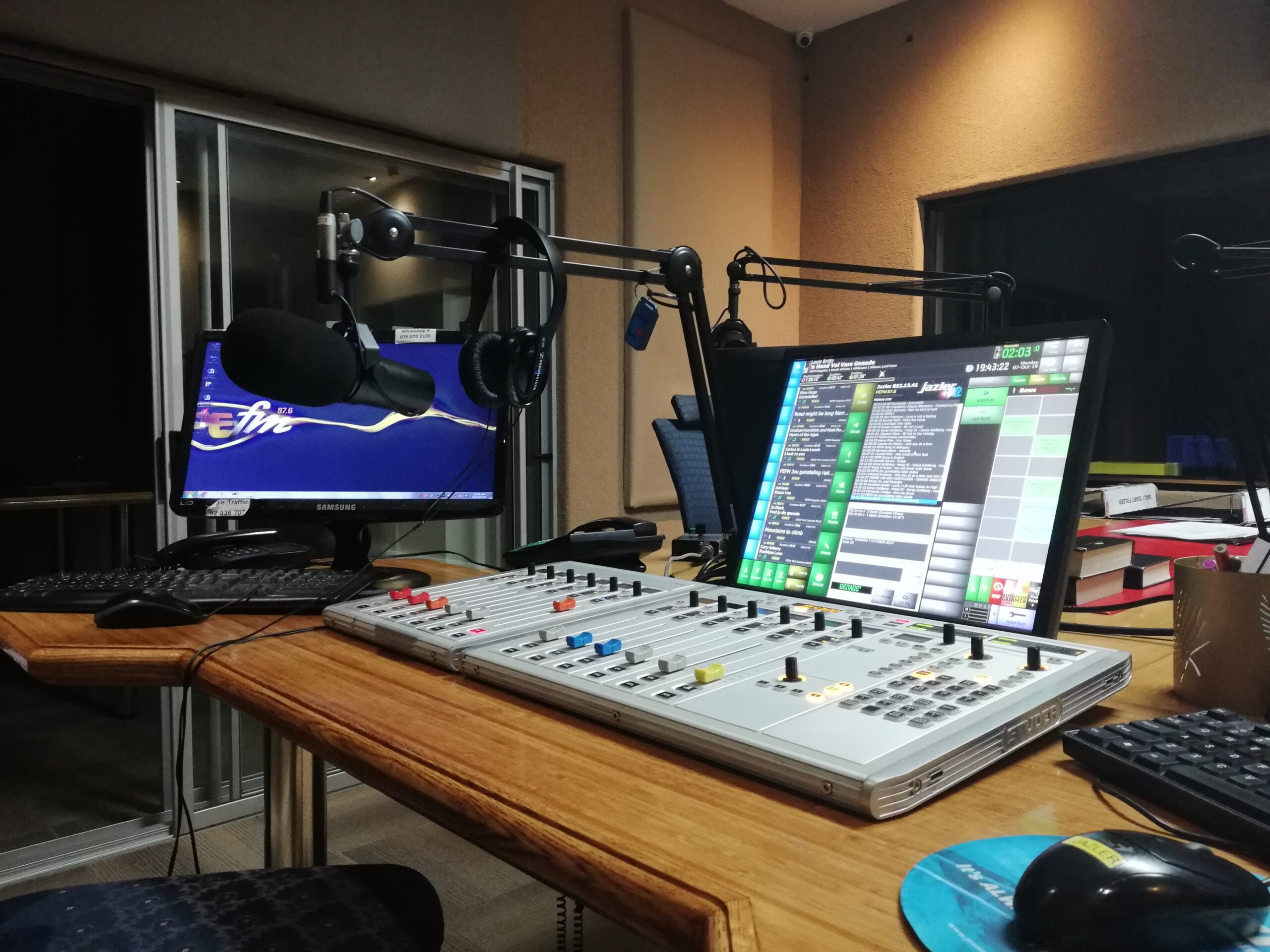 A radio station setup
